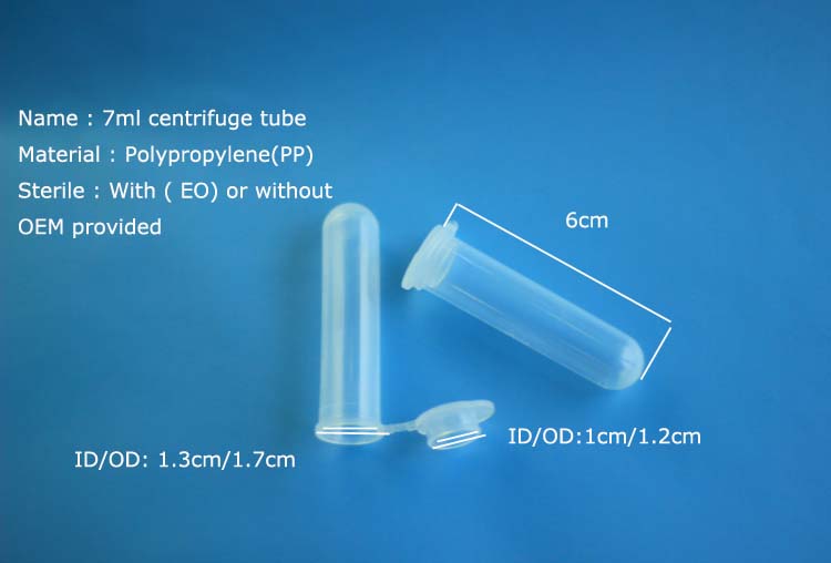 10ml / 7ml / 5ml /2ml plastic centrifuge tube