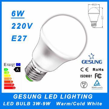 E27 6W globale lampade a led, Lampadina lampada led, led luce di palla