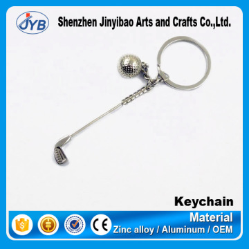 Fancy gift products custom golf sets metal keyring for promotion