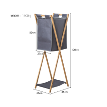 Folding Bamboo Oxford Cloth Storage Rack