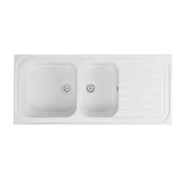 Double Apron Kitchen Sinks: Multiple Styles White Ceramic Bowl Sinks for Farm Kitchens