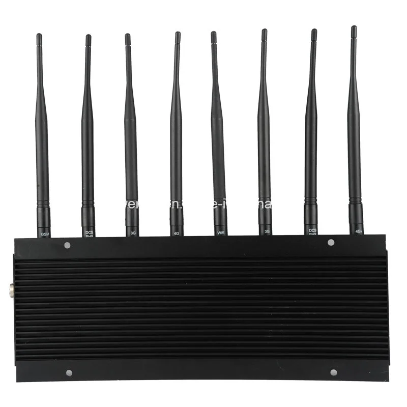 8 Antennas Desktop Cell Phone 2g 3G 4G Signal Jammer/ WiFi/GPS Signal Blocker