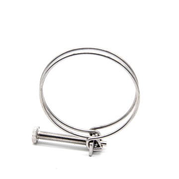 Double ring steel wire Stainless steel pipe clamp