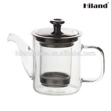 Double wall borosilicate glass teapot with infuser