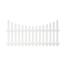 White Vinyl picket fence