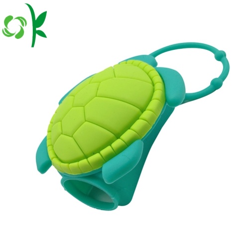 Silicone Turtle Hand Sanitizer Holder para la venta de dibujos animados