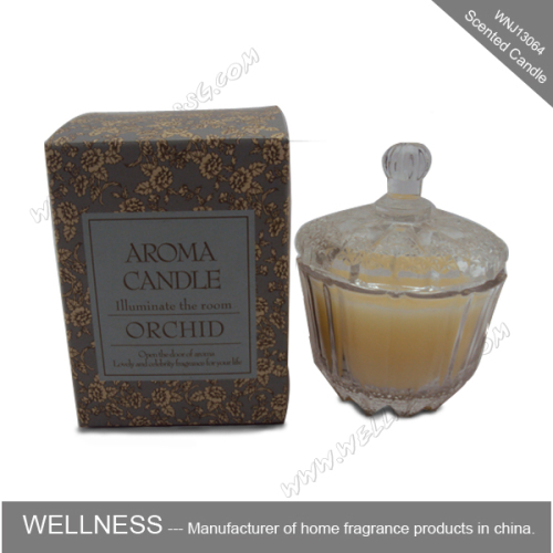 luxury scented glass jar candle with nice box