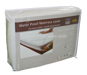 Quilted poly cotton waterproof mattress cover elastic
