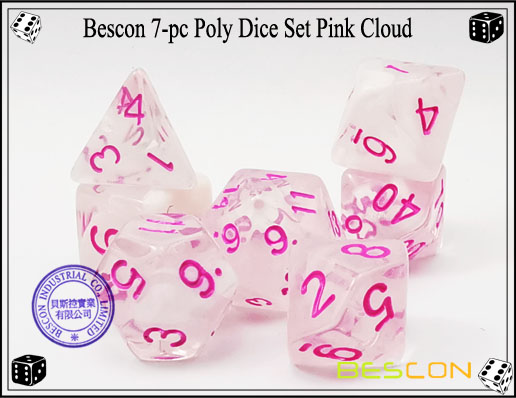 Pink Cloud Dice Set-1