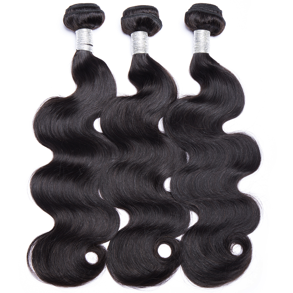 Brazilian Body Wave Hair Bundles 100% Human Hair Weave Natural Color  Non Remy Hair 8-30 Inch