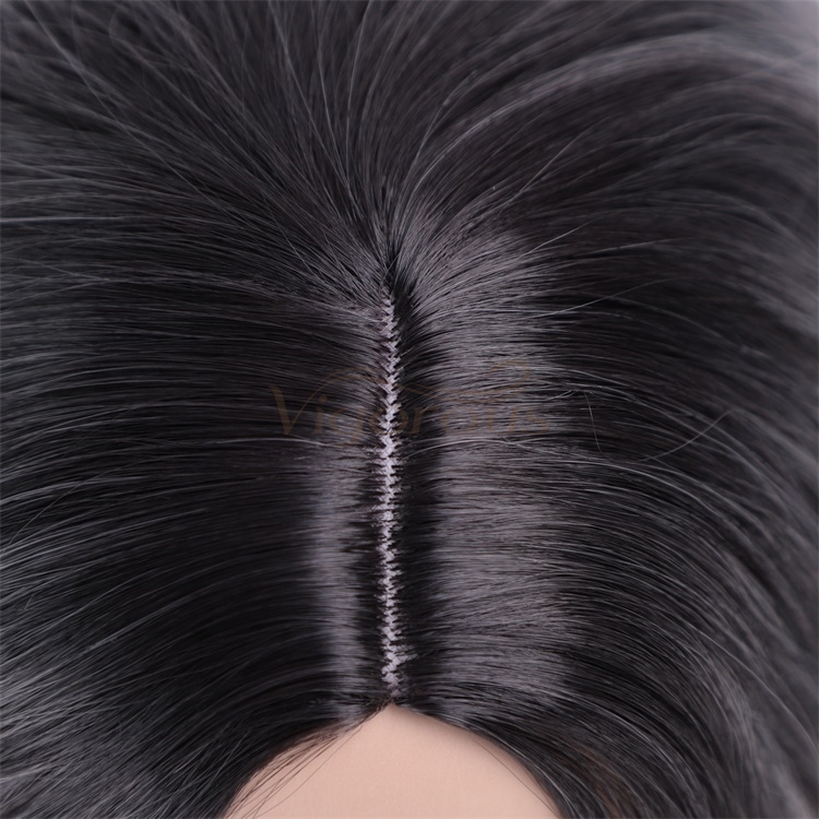 Vigorous Ombre Gray Wigs Short Bob Wavy Fashion Wig for Women Side Part Natural Wave Synthetic Cosplay Wigs