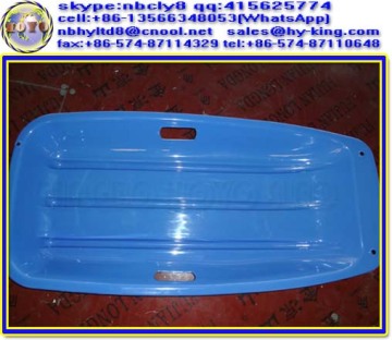 Blue plastic toboggan sled / baby ski sled / abs sledding board for kids