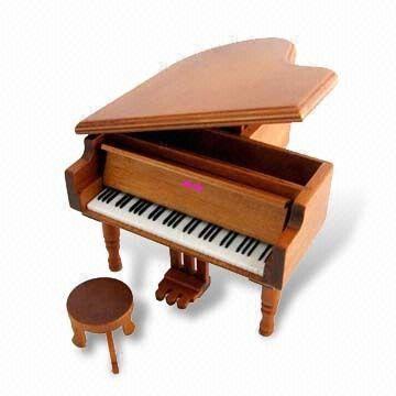 Mainan piano, terbuat dari kayu Solid, pelanggan Logo dapat dicetak untuk promosi