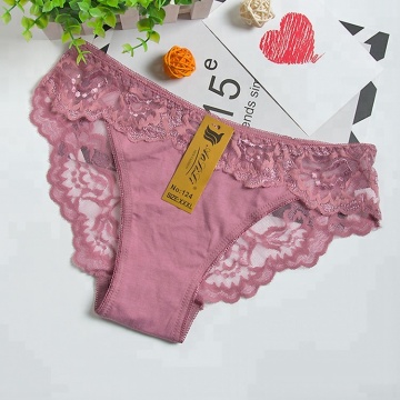 Soft and comfortable women wearing lace panties