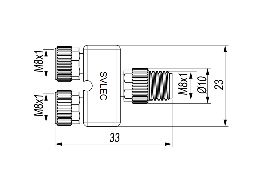 4 Pin Y type M8 connector