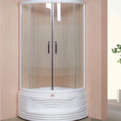 Cuarto de ducha de vidrio templado transparente de aluminio simple