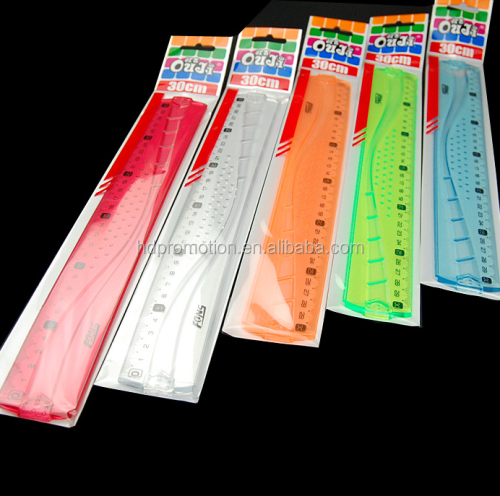 Flexible plastic ruler 15/20/30 cm school stationery