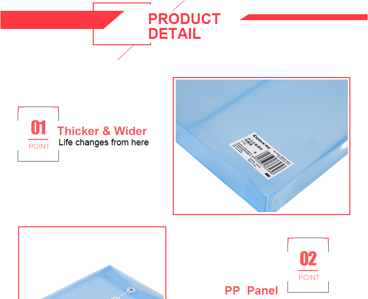 pp plastic document file holder a4 clear file envelope with button