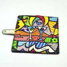 2013 Original Designer Hand Painted Leather Wallet In Bulk