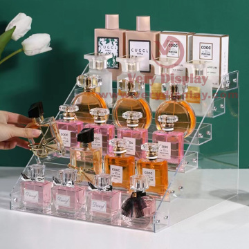 Plexiglass counter perfume holder display rack