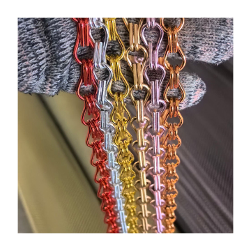 Customized Double Hanging Hook Metallic Link Curtain