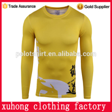 China OEM service logo print DRI fit tech mens fitness compression t shirt