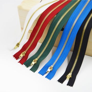 Top quality  golden metal zippers for handbag