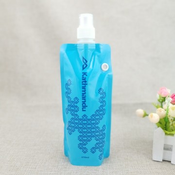 Customized reusable bottle-shaped plastic standing-up bag