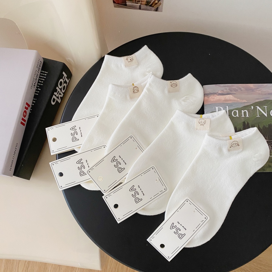 Pandekorasyon na mga medyas ng bangka na may maliit na disenyo ng ulo