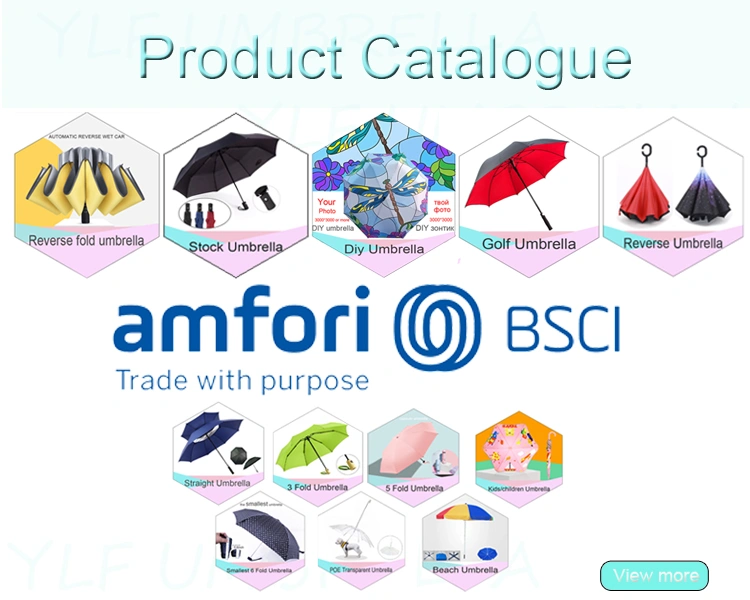 Wholesale OEM ODM LED Flashlight Custom Straight Umbrella with Printing Logo