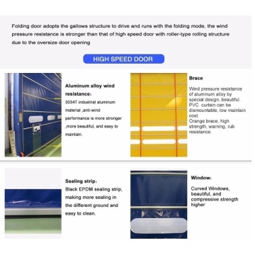 Special Custom Warehouse High Speed stacking Door