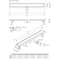 Brushed Long Stainless Steel Anti Odor Floor Drains