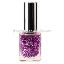 Beauty 12ml square bottle colorful nail polish paillette nail lacquer