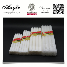 9.5Inch Straight White Candles