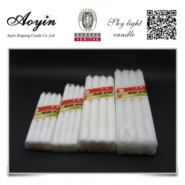 9.5Inch Straight White Candles