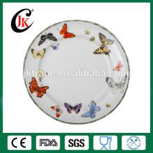 Wholesale Hot-sale Ceramic Printed Dinner Plate, Ceramic Pizza Plate Custom
