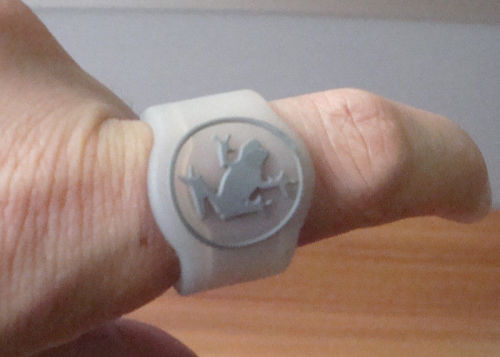 Soft Custom Silicone Thumb Ring, Silicone Finger Ring With Debossed / Embossed Logo