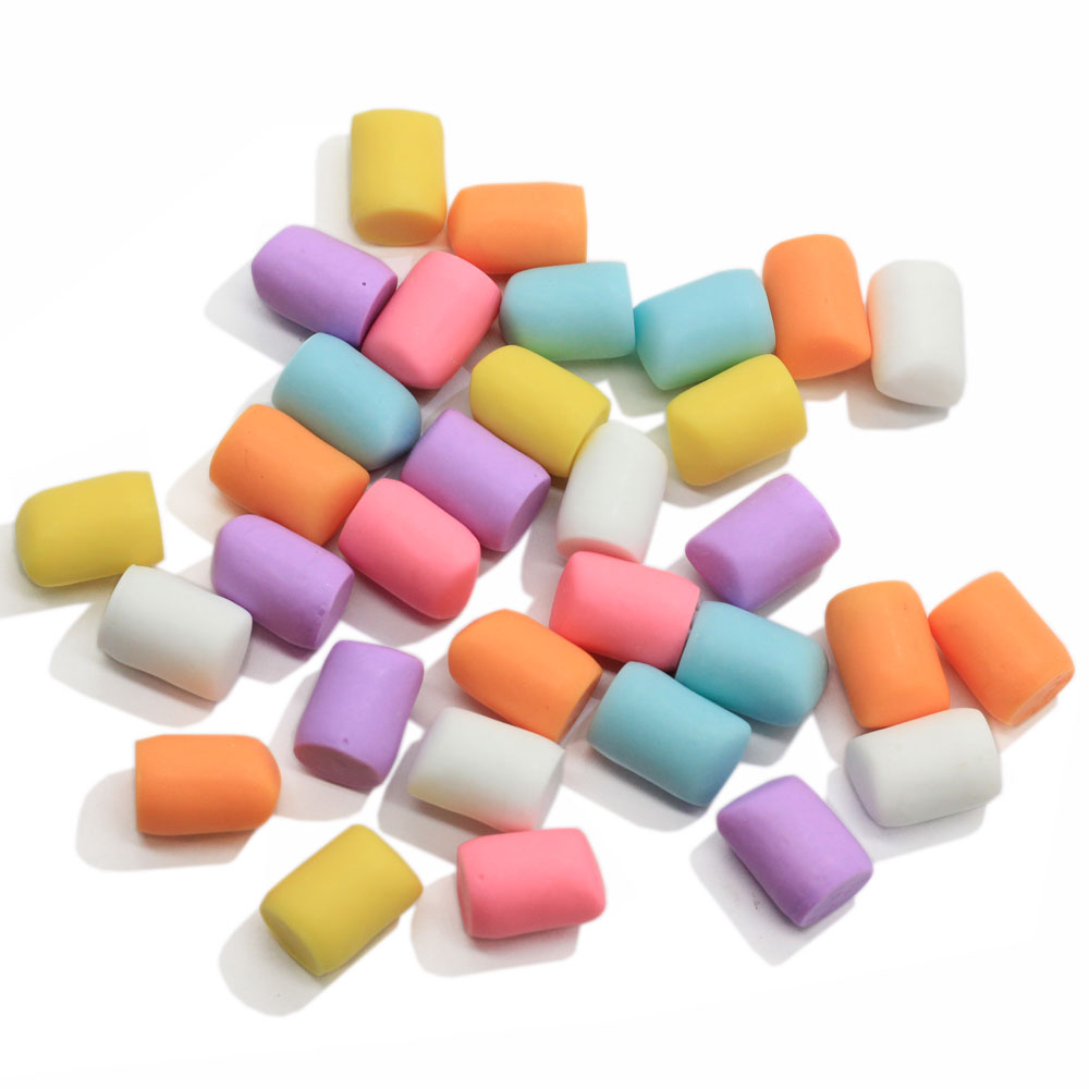 توريد الملونة الحلو الخطمي الراتنج سحر محاكاة الحلوى الغذاء diy الديكور الأزياء المفاتيح زخرفة صنع