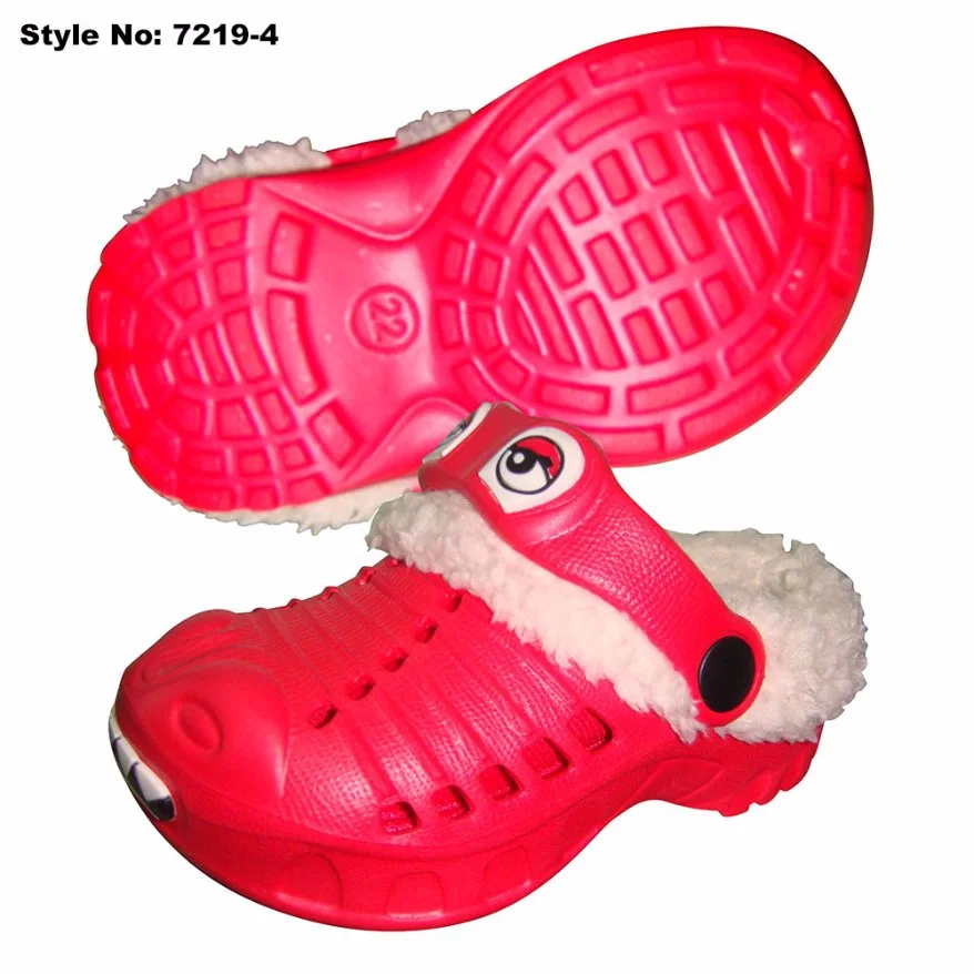 Crocodile Shape EVA Clog Shoes with Lining Fur