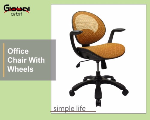 Easy to move low back executive chair, mobile office chair with wheels