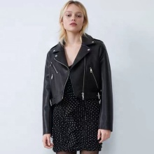 Women Slim Punk Leather Coat