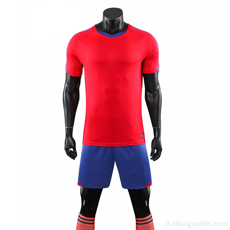 Set di maglia da calcio logo personalizzato e camicia da calcio