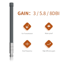 Antena de fibra de vidro de montagem fixa omnidirecional LTE de 10 dBi