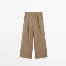 Women's 100% linen flowing long pants
