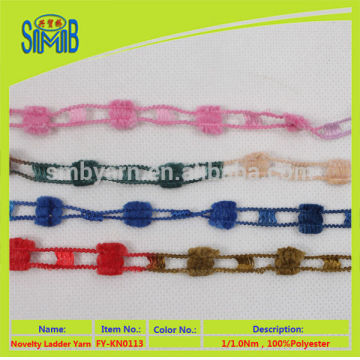 2016 China exporter new design pure polyester ladder yarns very popular recently