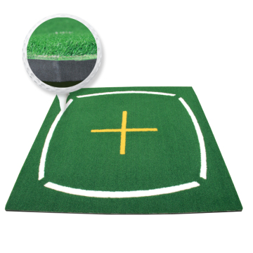 Premium golf training mat with alignment lines