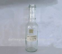 16OZ clear empty glass hot sauce bottles chill jam sauce glass bottles with screw cap