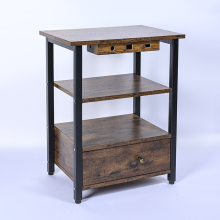 3 Drawer Wood Nightstand