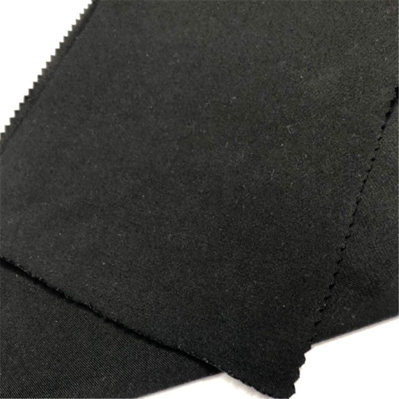 Rayon Spandex Black Jersey Knitted Fabric