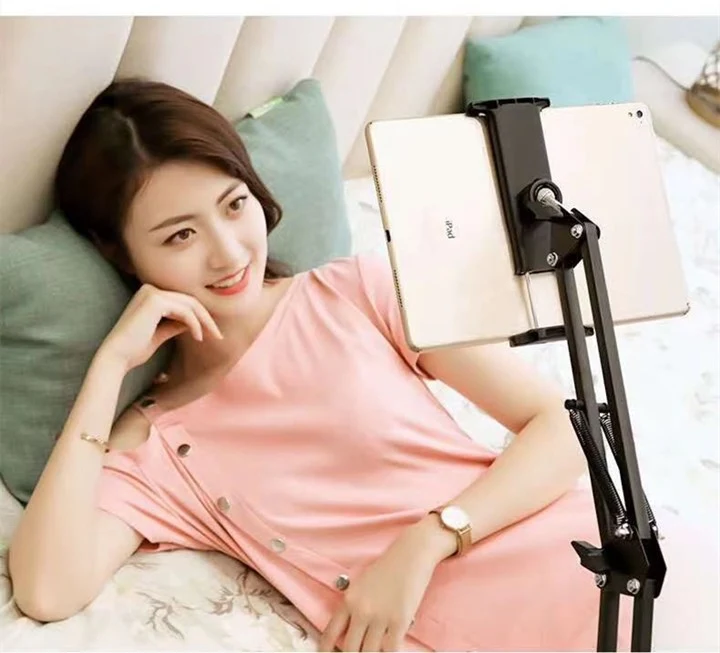 Lz-025 175cm Tall Floor Stand Adjustable Telescopic Cellphone Tablet Holder